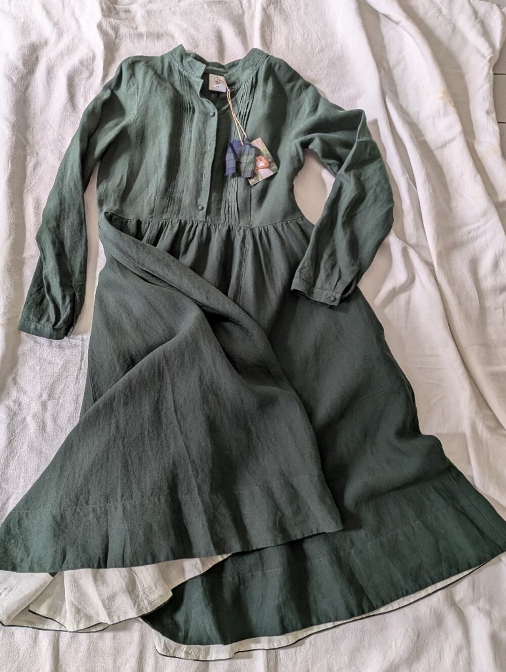 Son de Flor "Eliza" Dress in Evergreen, NWT - Picture 6 of 9